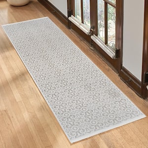 Florance Laci Ivory 3 ft. x 8 ft. Paisley Indoor Runner Rug