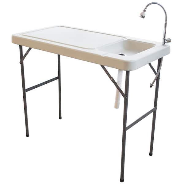 Sportsman Folding Fish Table with Game Table with Faucet