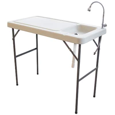 Folding Fish Table with Game Table with Faucet