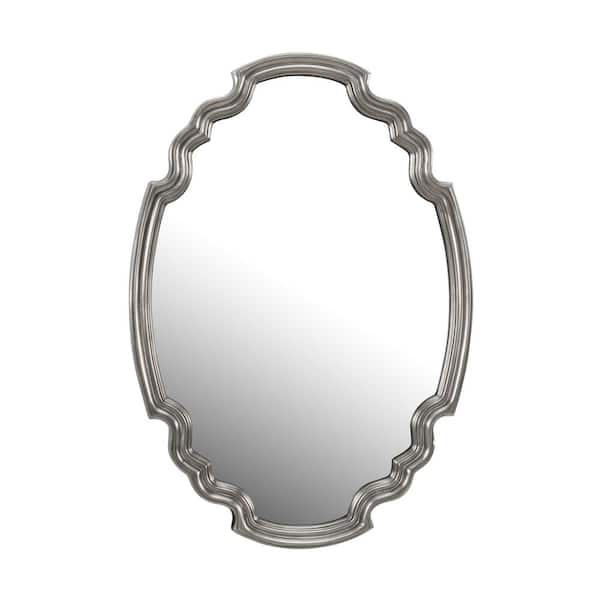 Manor Brook Greta 24.5 in x 35.5 in. Antique Nickel Wall Mirror