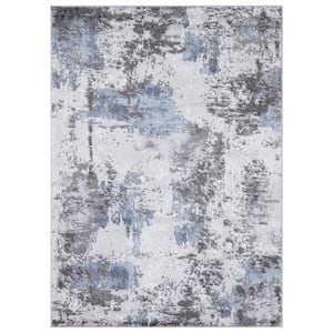 BrightonCollection Pacific Gray 3 ft. x 5 ft. Abstract Area Rug