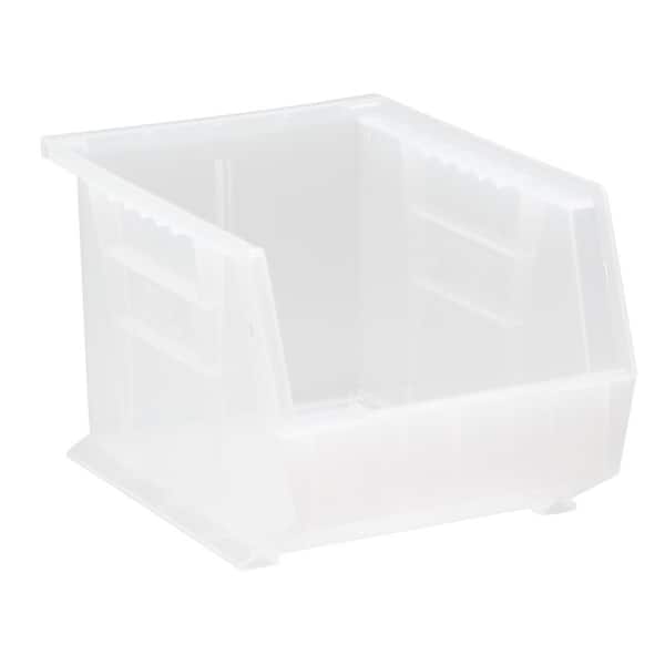 QUANTUM STORAGE SYSTEMS Ultra Series Stack and Hang 6 Gal. Storage Bin in Clear (6-Pack)