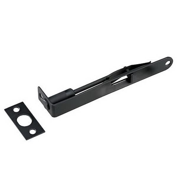 Unbranded 6 in. Black Flush Bolt with 5/8 in. Radius End