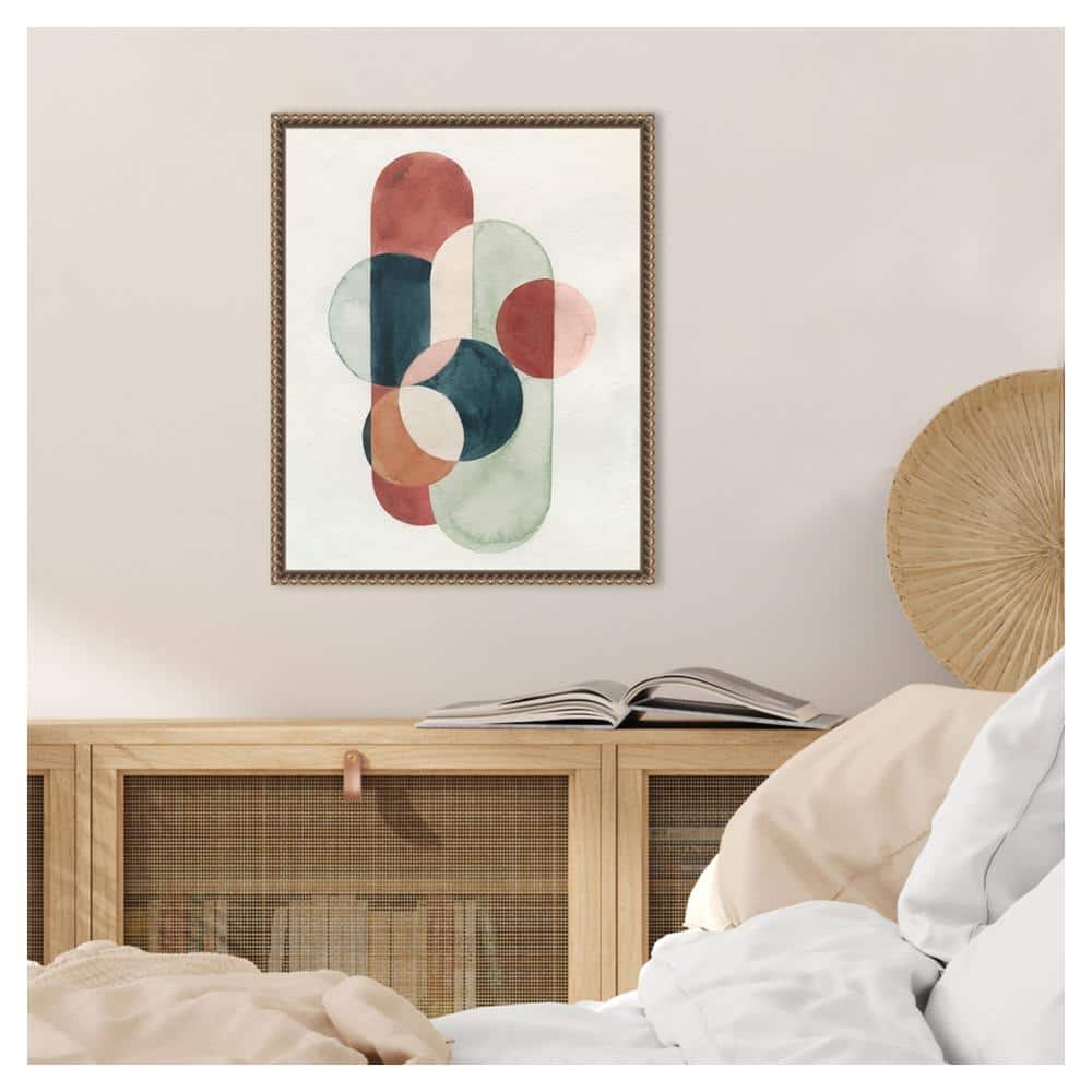 Loops and Bounds I Abstract Canvas Print with Bronze Frame