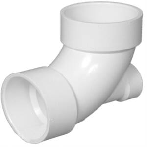 Charlotte Pipe 3 in. PVC DWV 90-Degree Hub x Hub Elbow PVC003001200HD