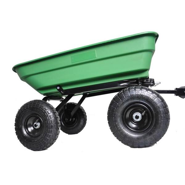 2.5 cu. ft. Green Metal Folding Garden Cart, car Poly Garden 2.5 cu. ft. Green Metal Folding Garden Cart, car Poly Garden
