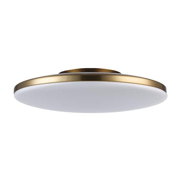 Monteaux Lighting 13 in. Brass Integrated LED Semi-Flush Monteaux Lighting 13 in. Brass Integrated LED Semi-Flush