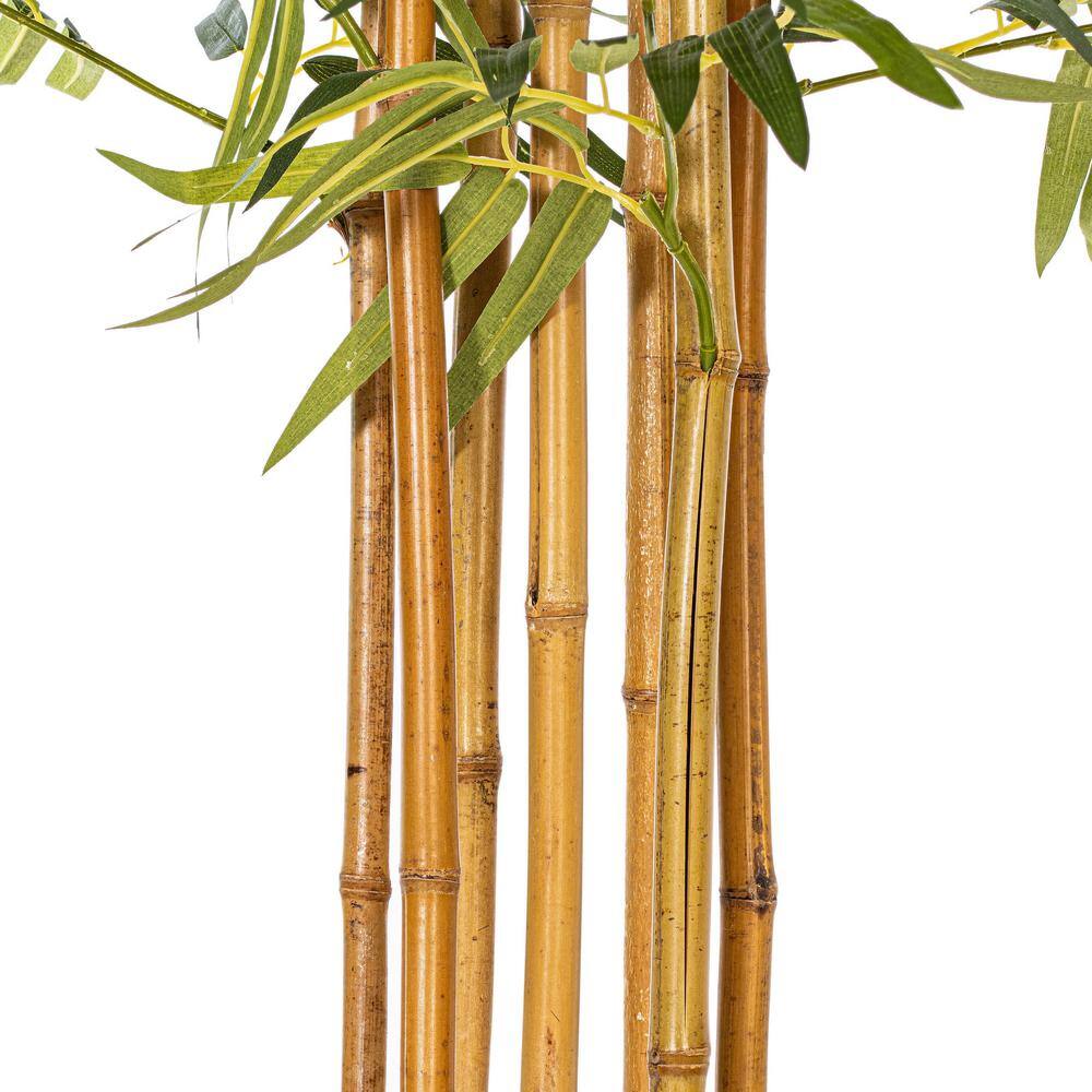 6 ft Green Bamboo Tree with Black Pot