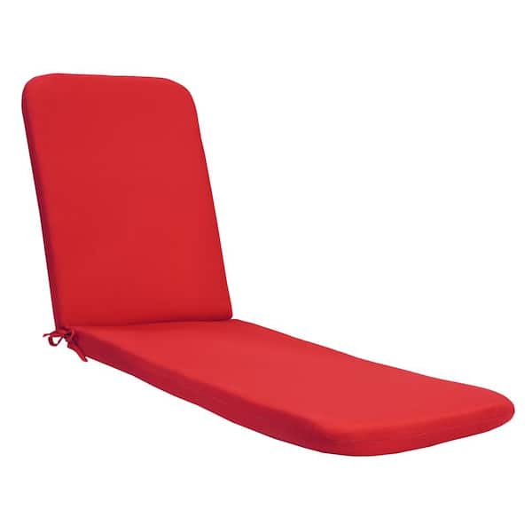 Habitat Ruby Red Outdoor Red Chaise Lounge Cushion 73 in. L x 22 in. W x 2.75 in. H