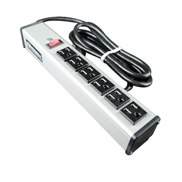 Legrand Wiremold 6-Outlet 15 Amp Compact Power Strip with Lighted On/Off Switch, 6 ft. Cord