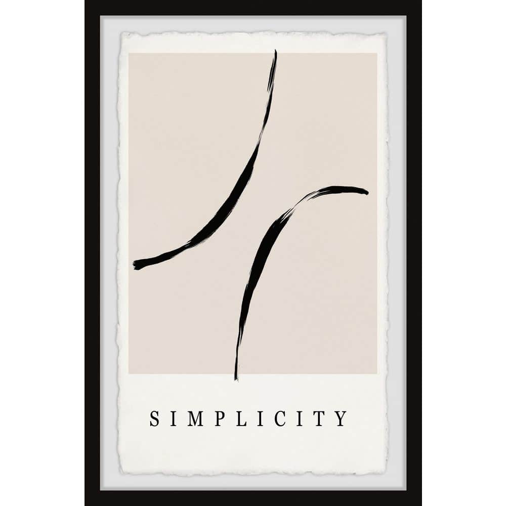 Love the Simplicity by Marmont Hill Framed Abstract Art Print 24 in. x 16 i