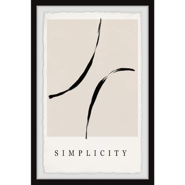 Unbranded "Love the Simplicity" by Marmont Hill Framed Abstract Art Print 24 in. x 16 in. .