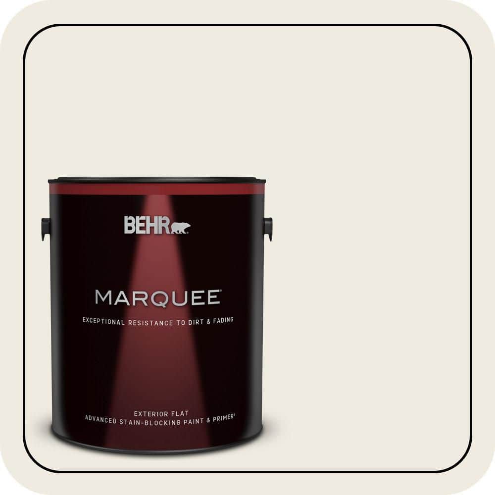 1 gal. #PWN-52 Glamorous White Flat Exterior Paint & Primer product image for price tracking