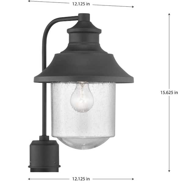 Progress Lighting Weldon 60-Watt 15.625-in Architectural Bronze Transitional Post Light Progress Lighting Weldon 60-Watt 15.625-in Architectural Bronze Transitional Post Light