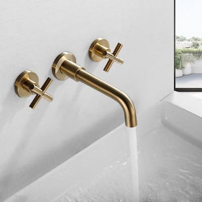 Gold/Matte Black/Chrome Bathtub Basin Mixer Faucet Wall Mount Single Handle Taps