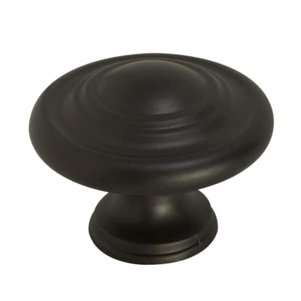 Richelieu Hardware Grenoble Collection 1-3/4 in. (44 mm) Matte Black Traditional Cabinet Knob