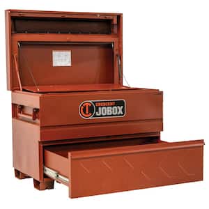 Jobox 48 in. W x 30 in. D x 37 in. H Heavy Duty Piano Box with Lid Storage and Site-Vault Locking System