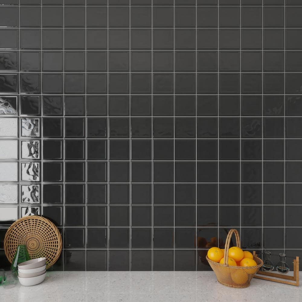 "Spanish NOA Ceramic 8""x 8""x 8mm Wall Tile Case - Midnight Black (25 PCS, 11 Sq. Ft.)" price history on PriceWatchPro