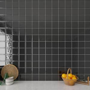 Spanish NOA Ceramic 8"x 8"x 8mm Wall Tile Case - Midnight Black (25 PCS, 11 Sq. Ft.)