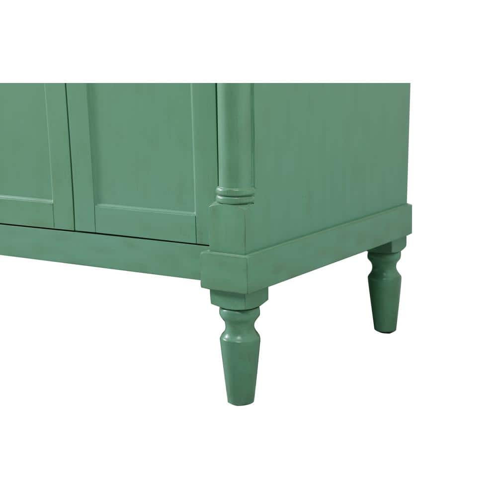 Vintage Mint Double Freestanding Bathroom Vanity with Marble Top