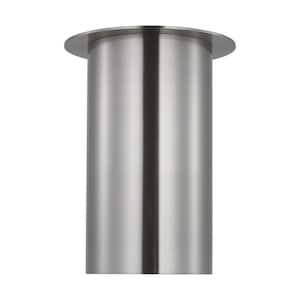 Archer 5.5 in. 1-Light Brushed Steel Small Flush Mount with Steel Shade and No Bulbs Included