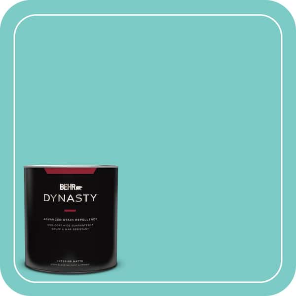 BEHR DYNASTY 1 qt. #BIC-39 Blue Green Gem Matte Interior Stain-Blocking Paint and Primer