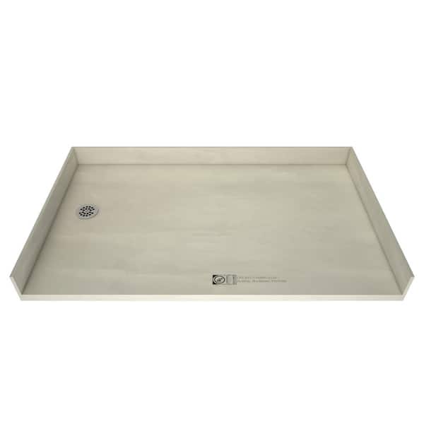 Tile Redi Redi Free 42 in. x 60 in. Barrier Free Shower Base with Left Drain and Polished Chrome Drain Plate