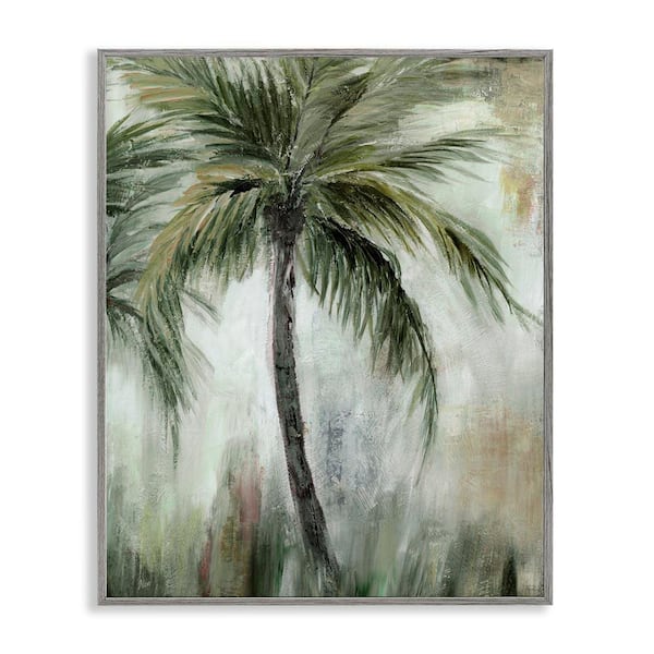 Stupell Industries Fanned Palms Impression by Nan Gray Framed Nature Giclee Art Print 30 in. x 24 in.