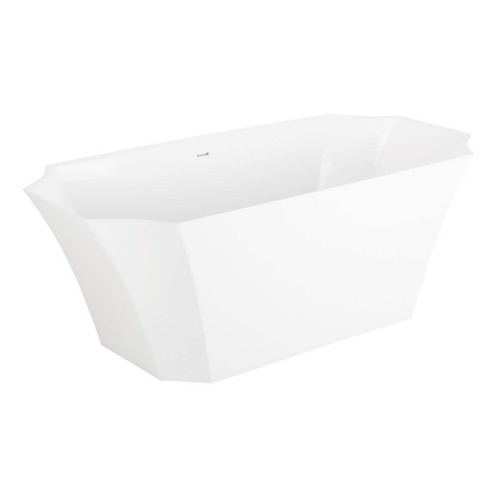 Rossetti 67'' Glossy White Acrylic Freestanding Bathtub