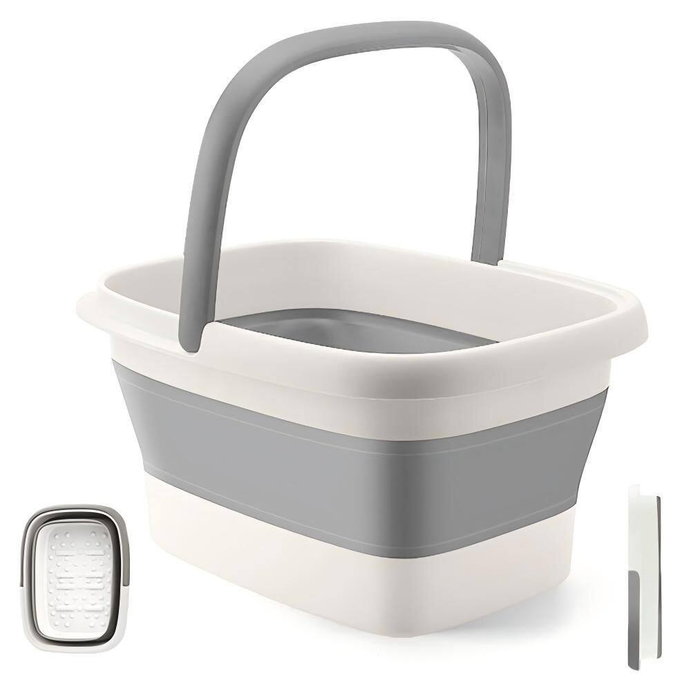 Collapsible Portable Massage Soaker, Multifunctional Tub, Foot Bath Spa in Gray, 15L Large Capacity with Handles price history on PriceWatchPro