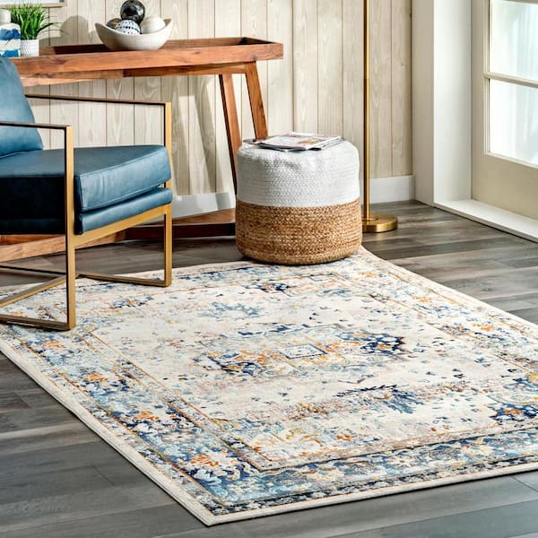 nuLOOM Ainsley Fading Token Blue 5 ft. 3 in. x 7 ft. 6 in. Area