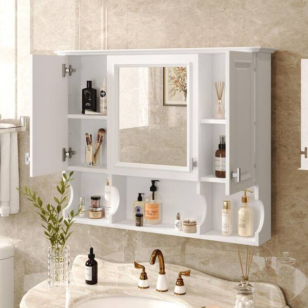 ZXDDMS Modern 35 in. W x 28 in. H Rectangular White Wall Surface