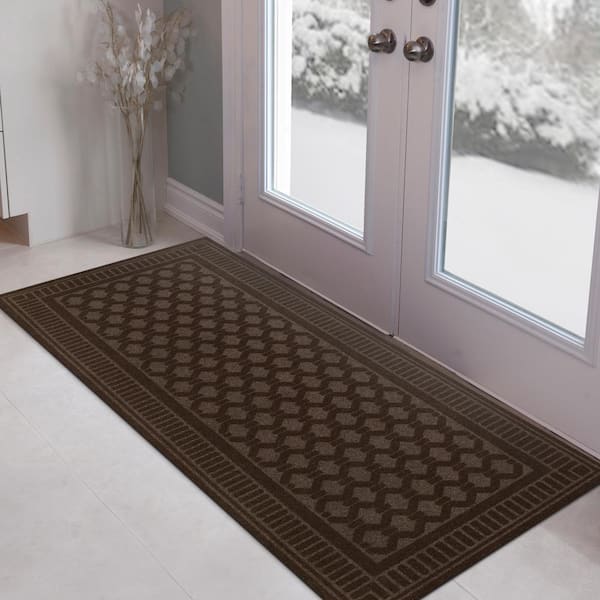 TrafficMaster Embossed Mocha Brown 2 ft. x 5 ft. Indoor Outdoor