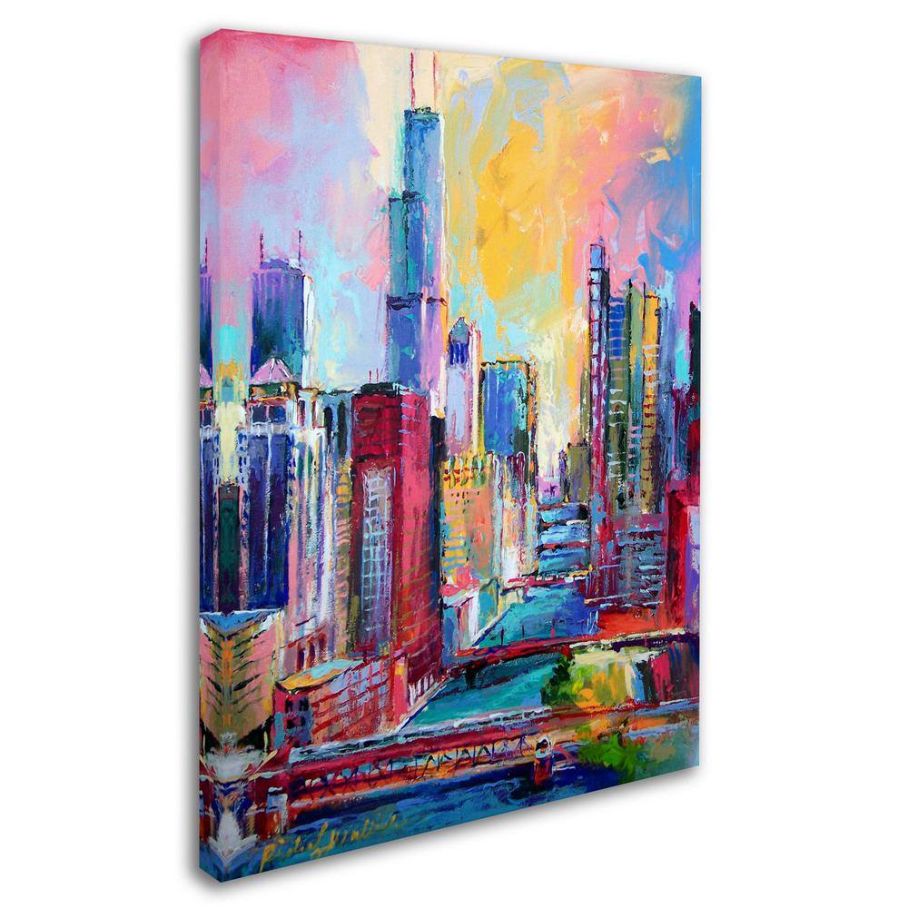 Vibrant Chicago Cityscape Canvas Art for Kids' Nursery