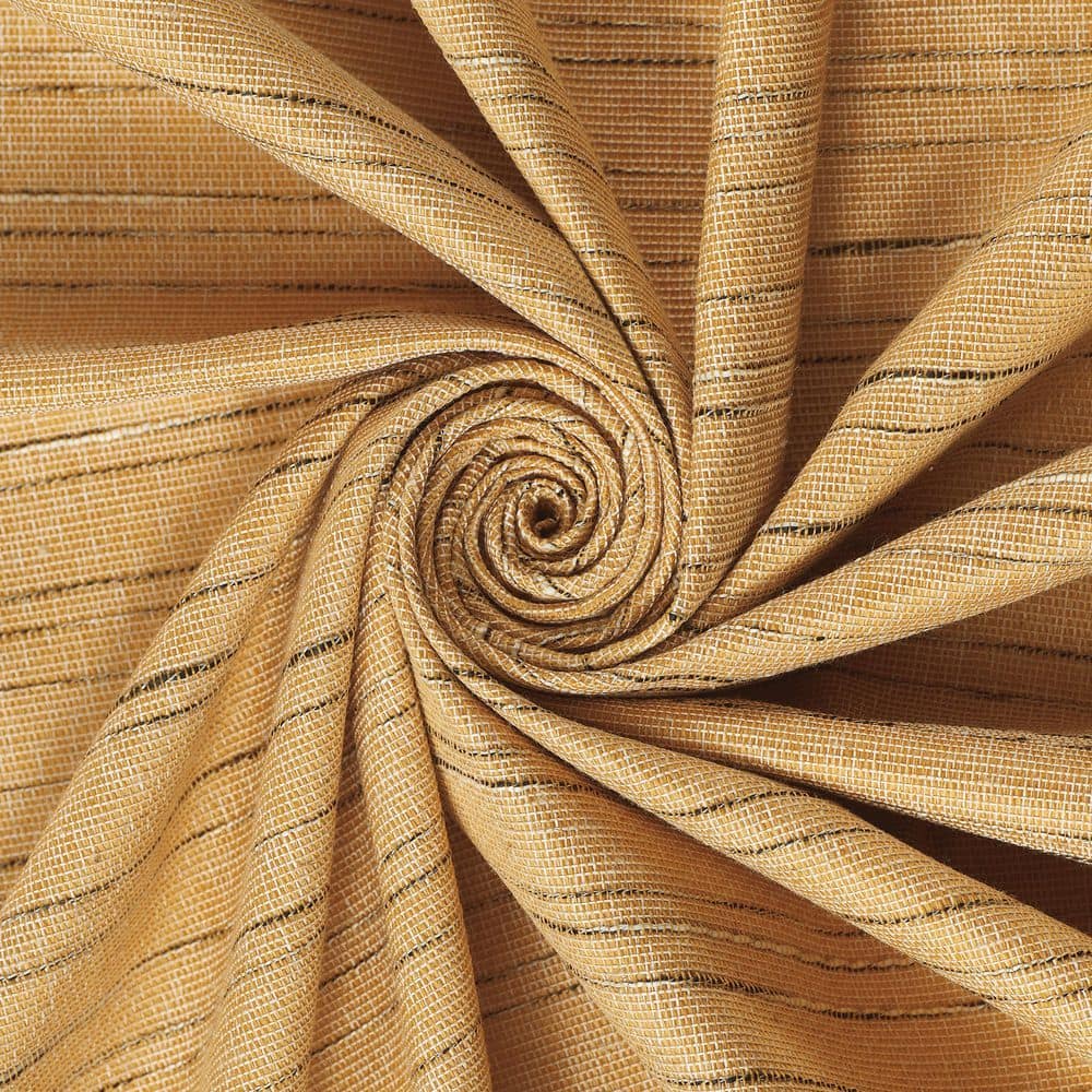 Gold Blackout Polyester Linen Grommet Window Panel