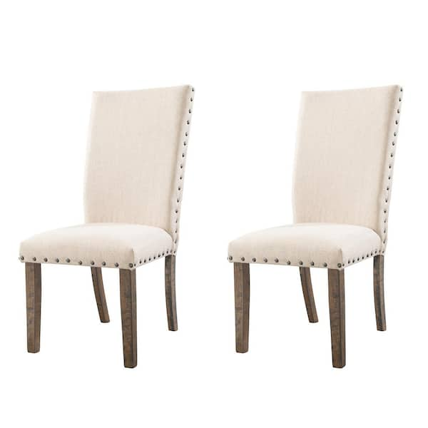 Unbranded Dex Smookey Walnut Upholstered Side Chair Set