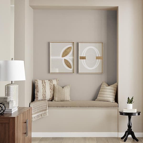 Another glimpse of 'Dusty Olive' paint color by Behr  Basement colors,  Living room paint, Favorite paint colors
