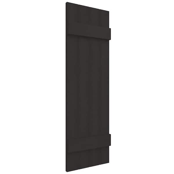 Builders Edge 14 in. W x 51 in. H Vinyl Exterior Joined Board and Batten Shutters Pair in Musket Brown - image 3