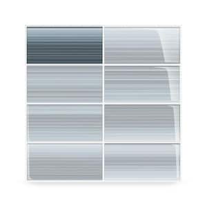 Deep Ocean Glass Tile for Kitchen Backsplash and Showers (3 in. x 6 in. Sample - 0.125 sq. ft. /Piece)