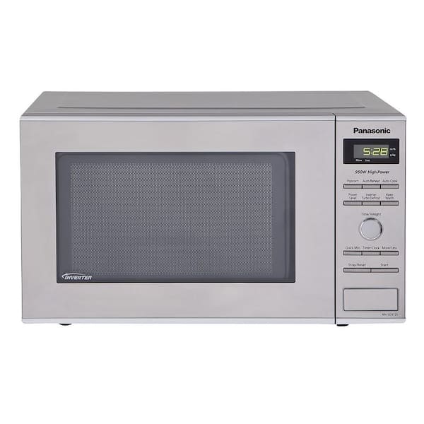 Panasonic Compact 0.8 cu. ft. Countertop Microwave 950 Watt in Stainless Steel Front and Silver Body-DISCONTINUED