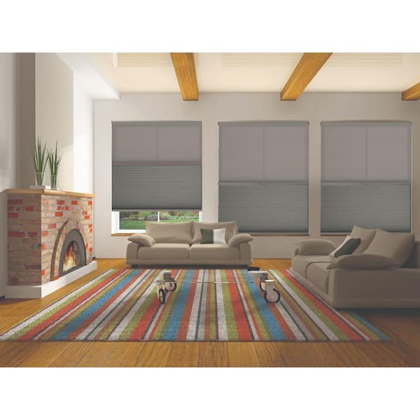 BlindsAvenue Antique Pewter Cordless Day or Night UV Blocking Fabric 9/16 in. Single Cell Cellular Shade 49.5 in. W x 48 in. L