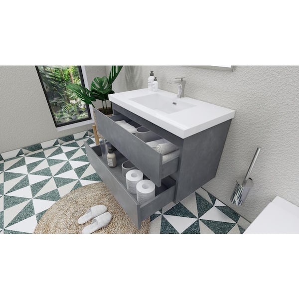 Noble 60 Free Standing Vanity with Reinforced Acrylic Double Sink