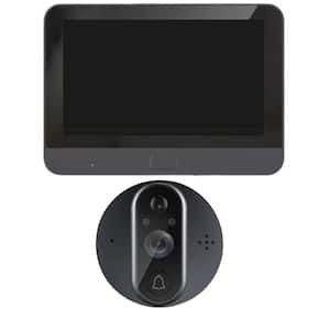 4.3 in. LCD Display WiFi Video Doorbell Peephole Camera 1080P 130° Wide Angle Night Vision Motion Detection 2-Way Audio