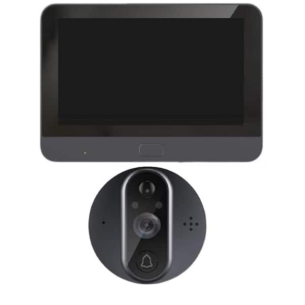Etokfoks 4.3 in. LCD Display WiFi Video Doorbell Peephole Camera 1080P 130° Wide Angle Night Vision Motion Detection 2-Way Audio