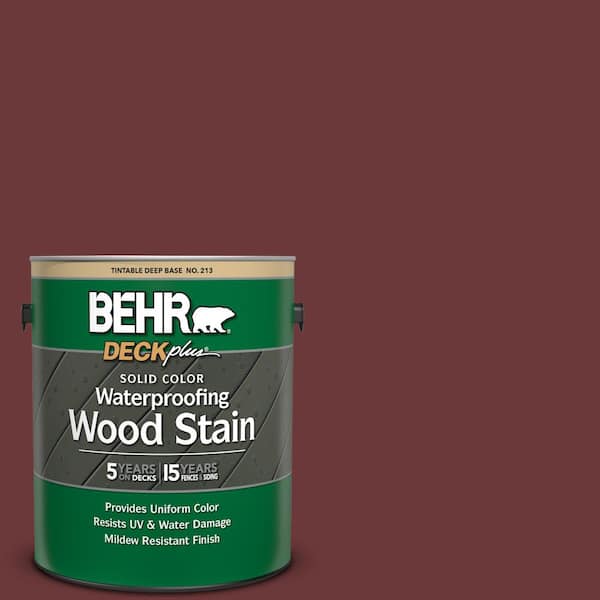 BEHR DECKplus 1 gal. #S-G-710 Hawaiian Cinder Solid Color Waterproofing Exterior Wood Stain