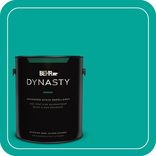 BEHR DYNASTY 1 gal. Home Decorators Collection #HDC-MD-22 Tropical Sea Semi-Gloss Enamel Interior Stain-Blocking Paint & Primer