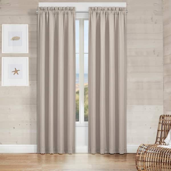 Unbranded Water's Edge Natural Polyester 84" Window Panel Pair