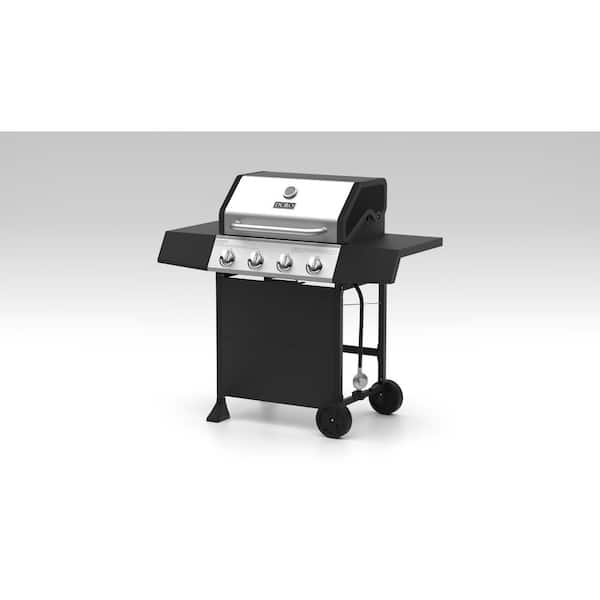 Duro 4-Burner Propane Gas Grill in Black and Stainless Steel DCB