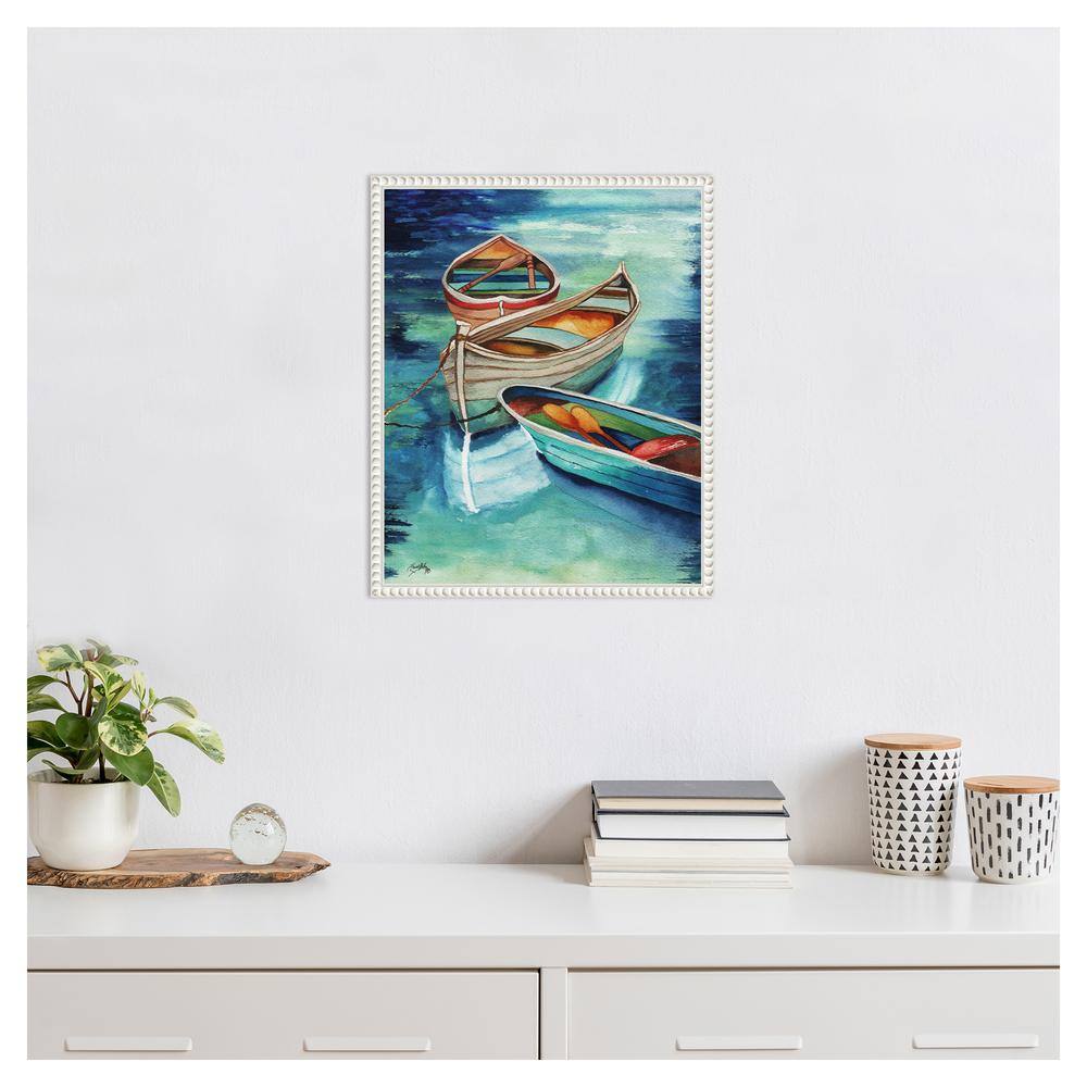 Amanti Art Docked Boats I by Elizabeth Medley Canvas Wall Art Print Framed 16 x 20-in.