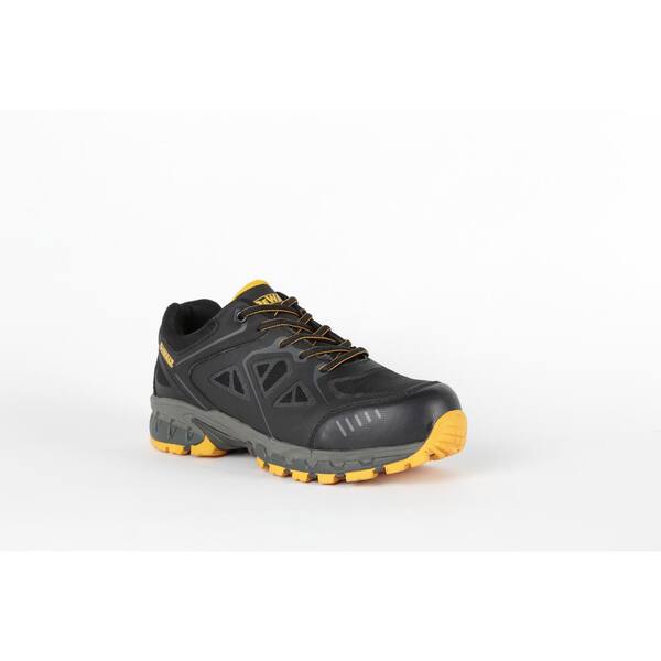 DEWALT Men's Angle Slip Resistant Athletic Shoes - Steel Toe - Black/Yellow Size 11(M)
